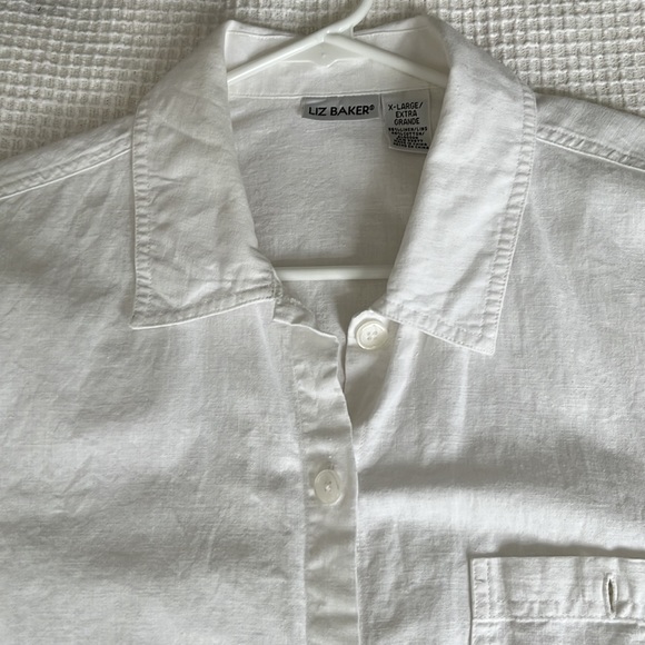 White Linen woman’s top - Picture 3 of 8